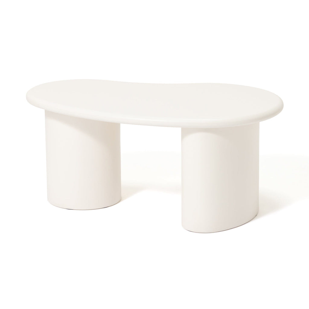 Table basse ovale blanche