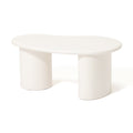 Table basse ovale blanche