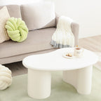 Table basse ovale blanche