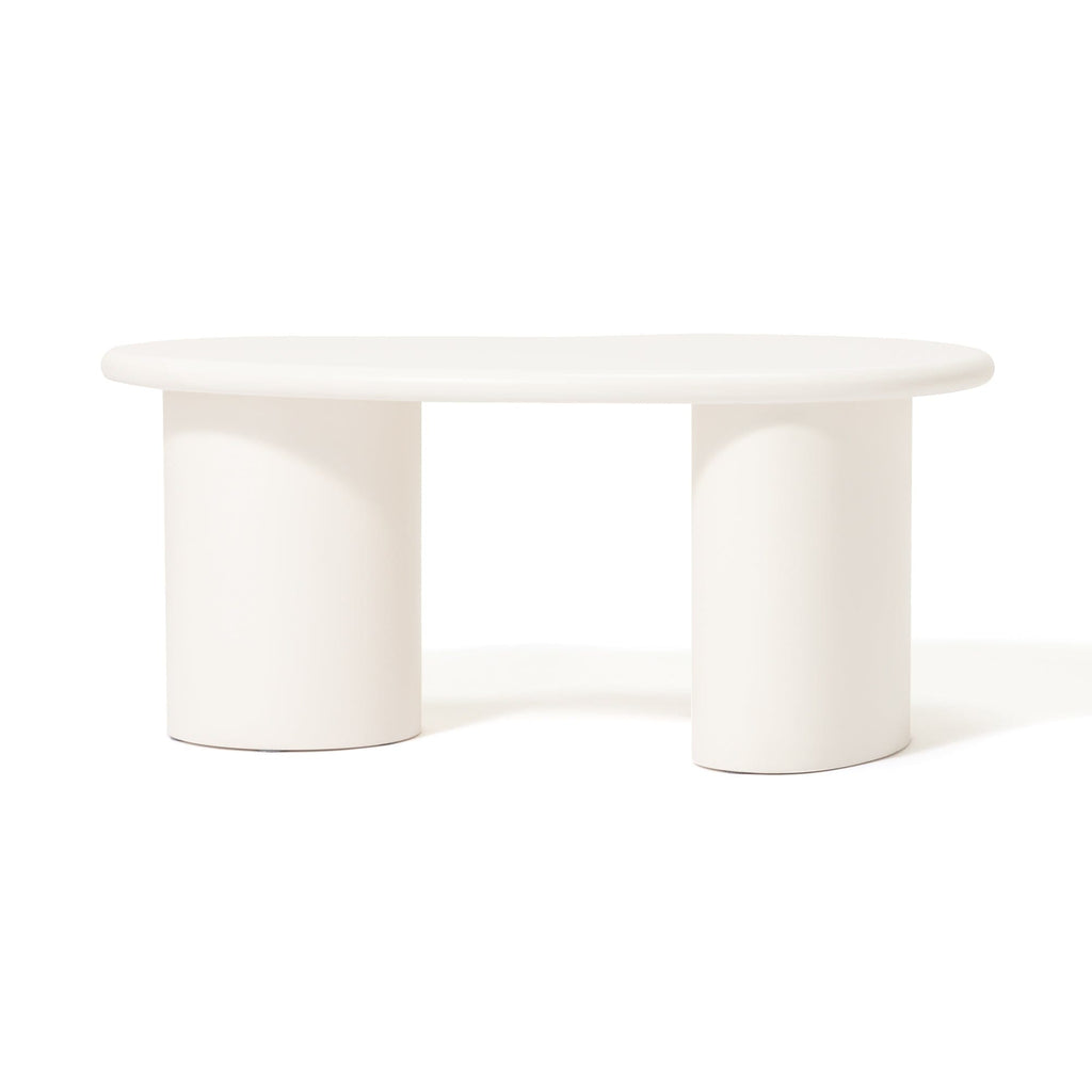 Table basse ovale blanche