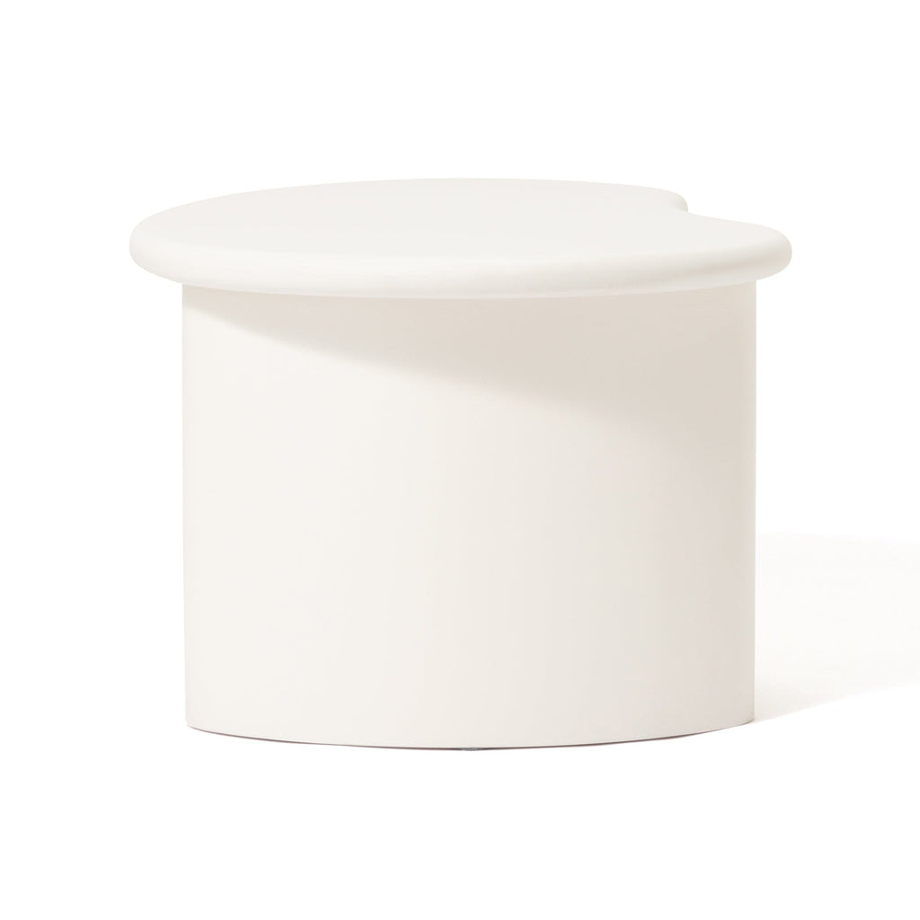 Table basse ovale blanche