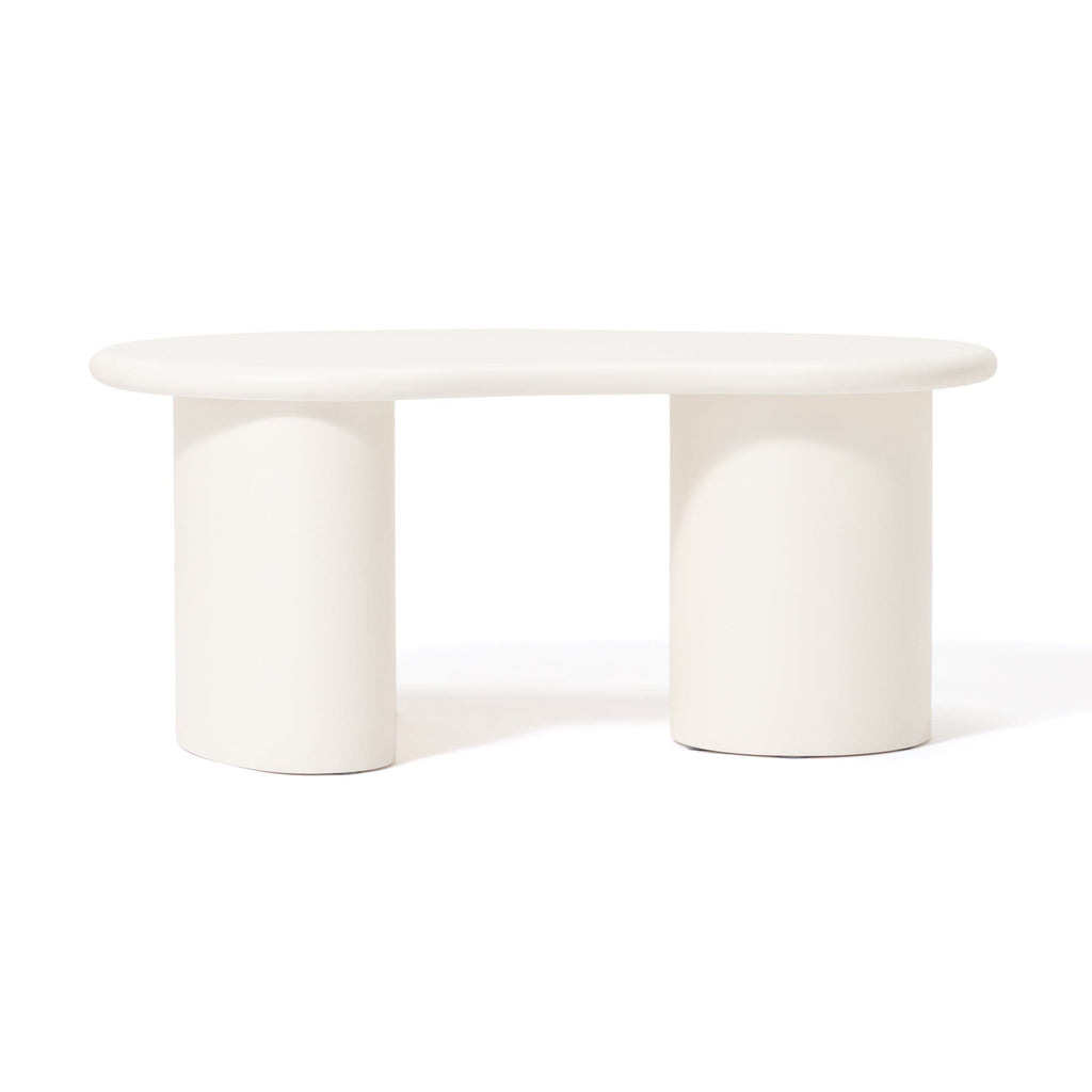 Table basse ovale blanche