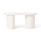 Table basse ovale blanche