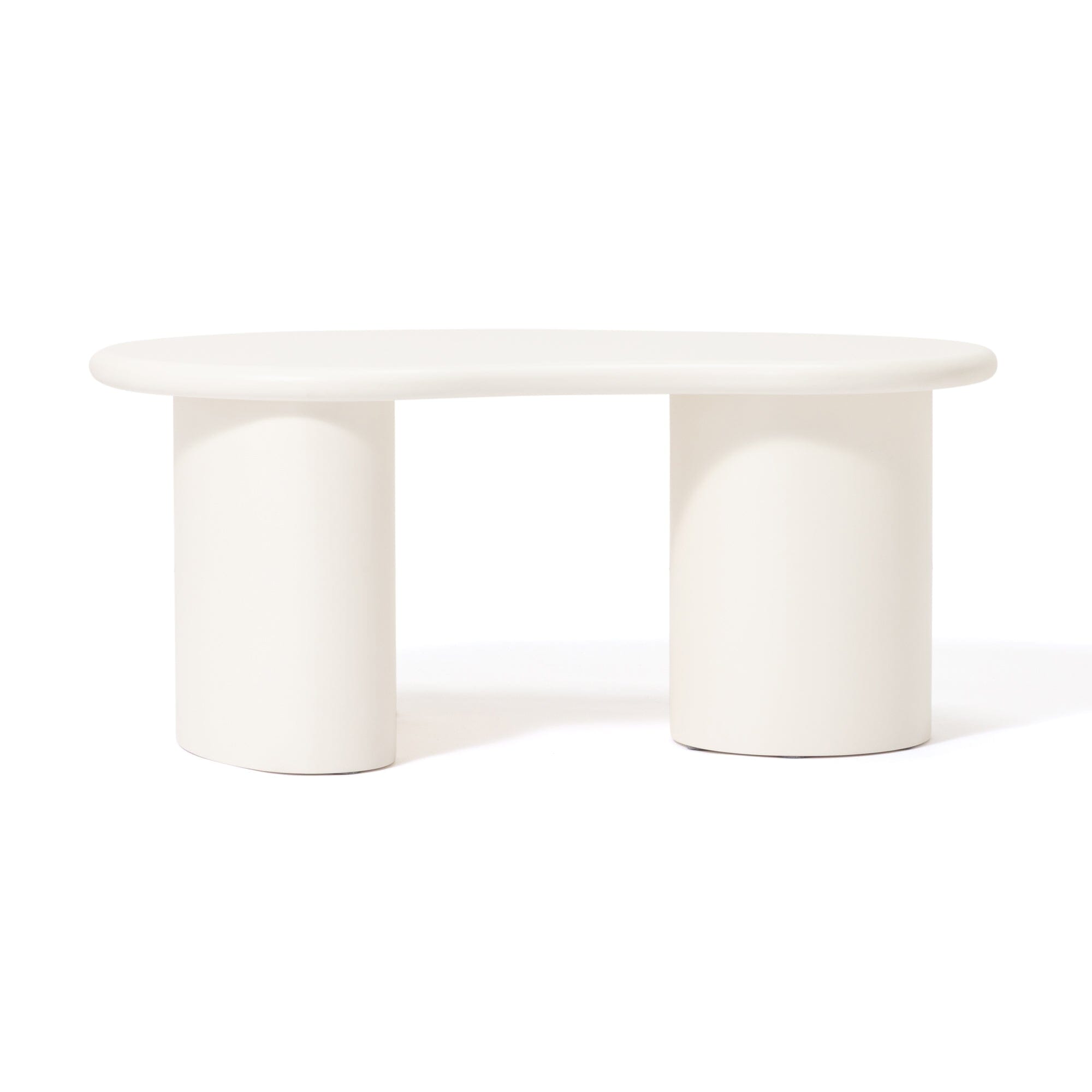 Table basse ovale blanche