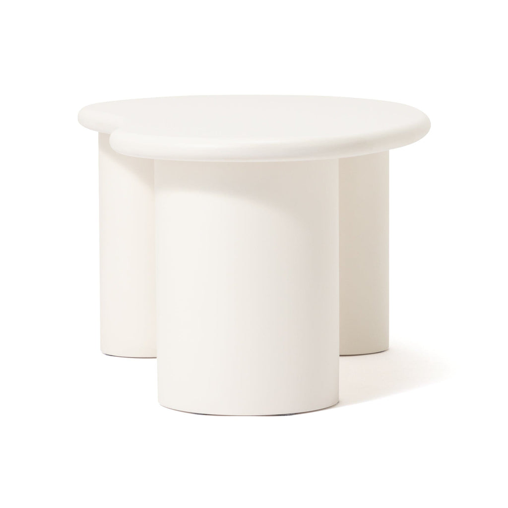 Table basse ovale blanche