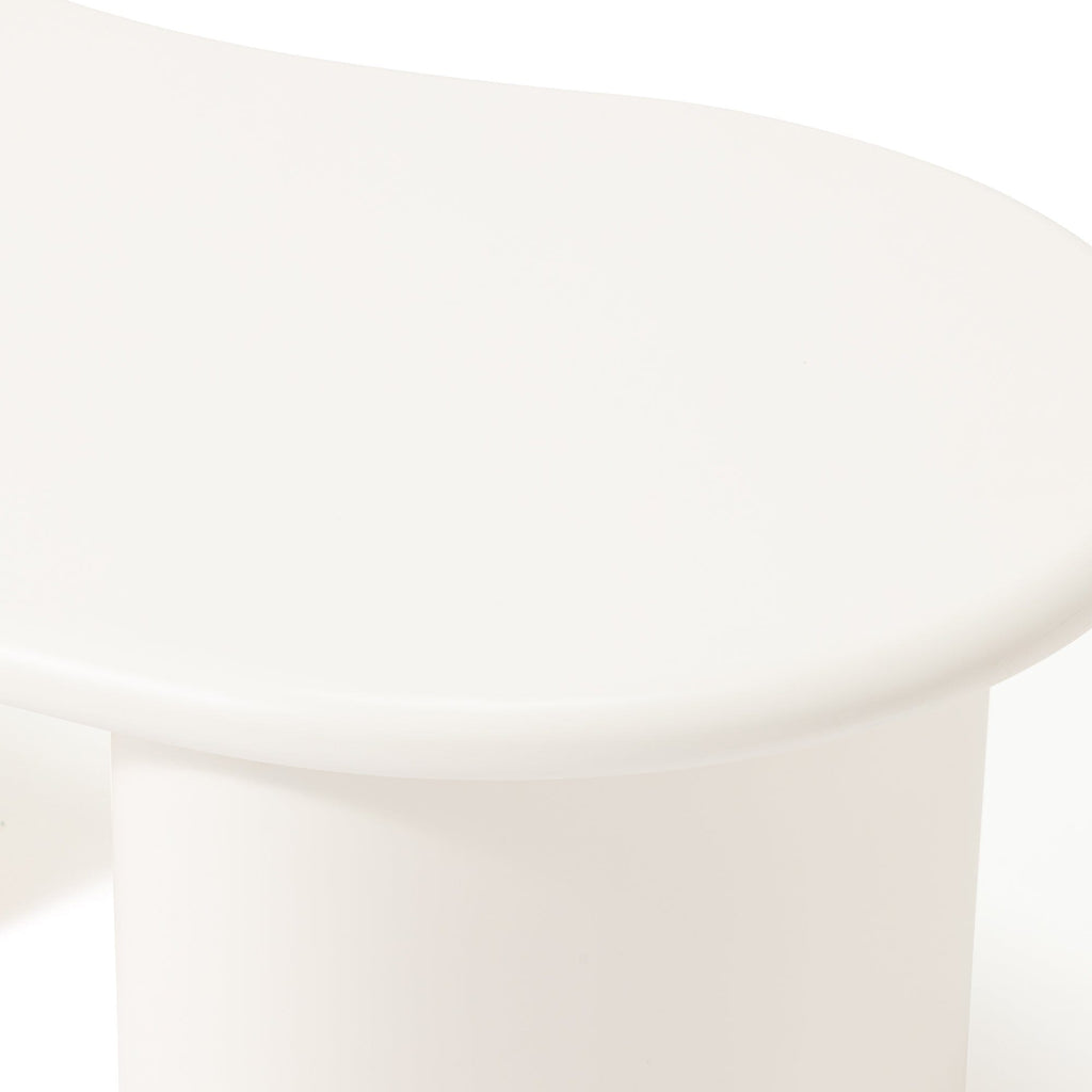 Table basse ovale blanche