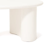 Table basse ovale blanche