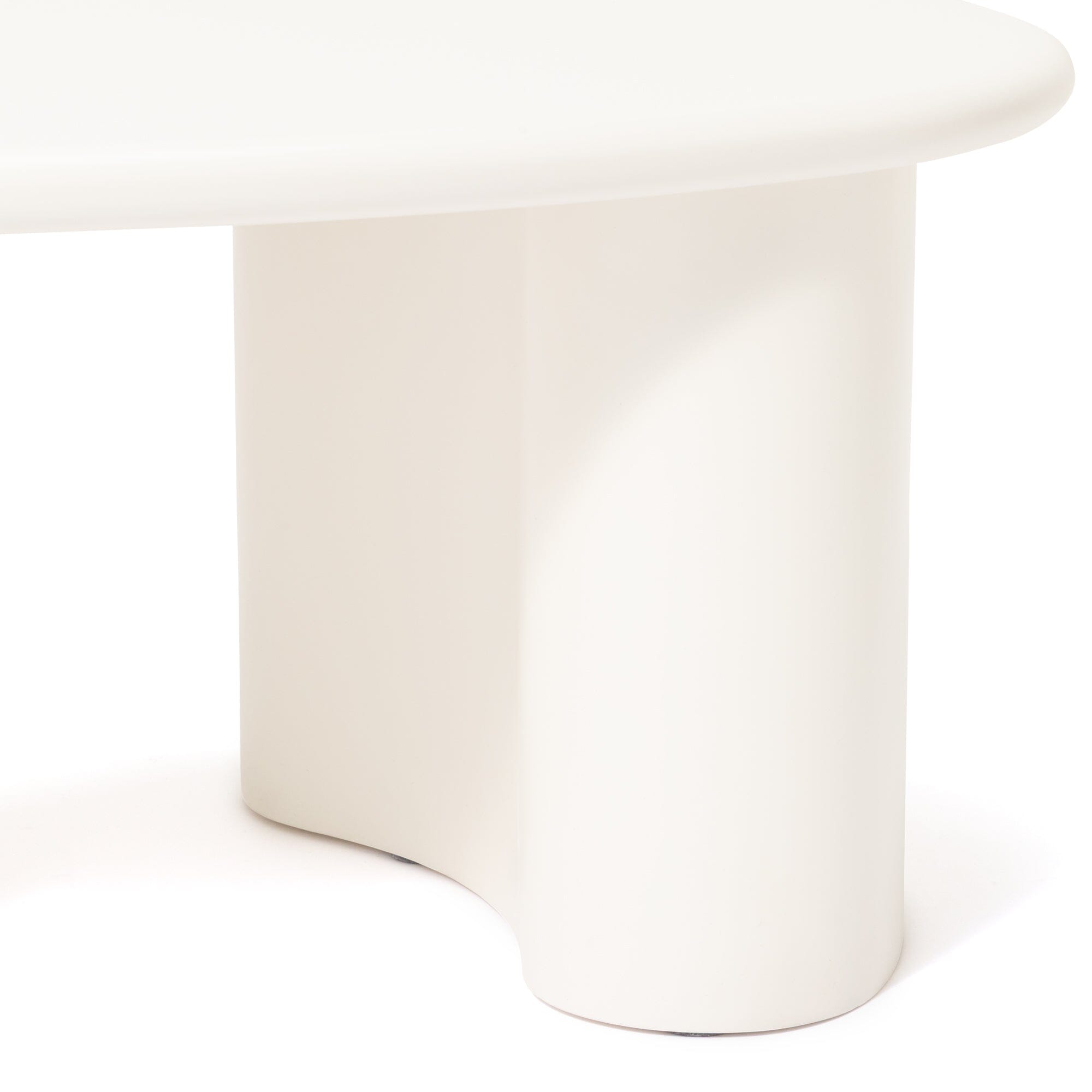 Table basse ovale blanche