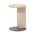 Table d'appoint carrée facettée beige