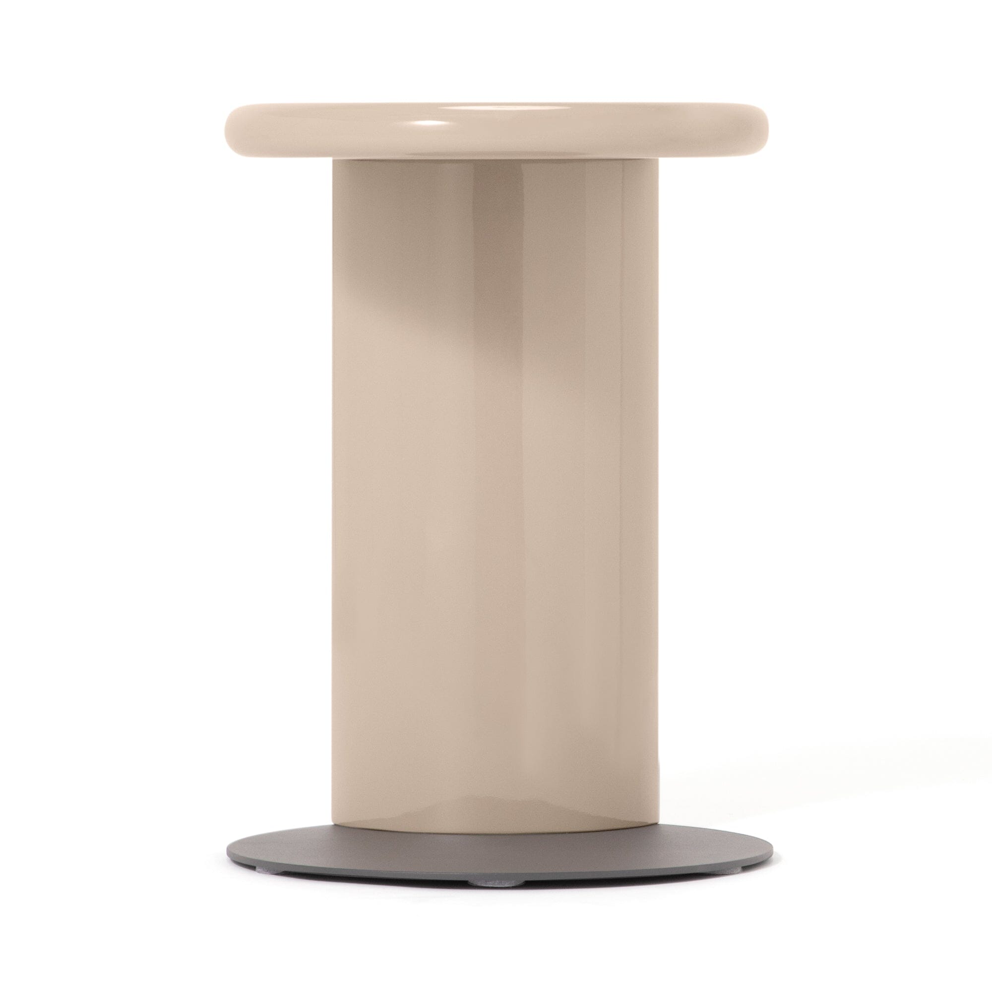 Table d'appoint carrée facettée beige
