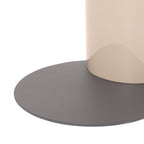 Table d'appoint carrée facettée beige