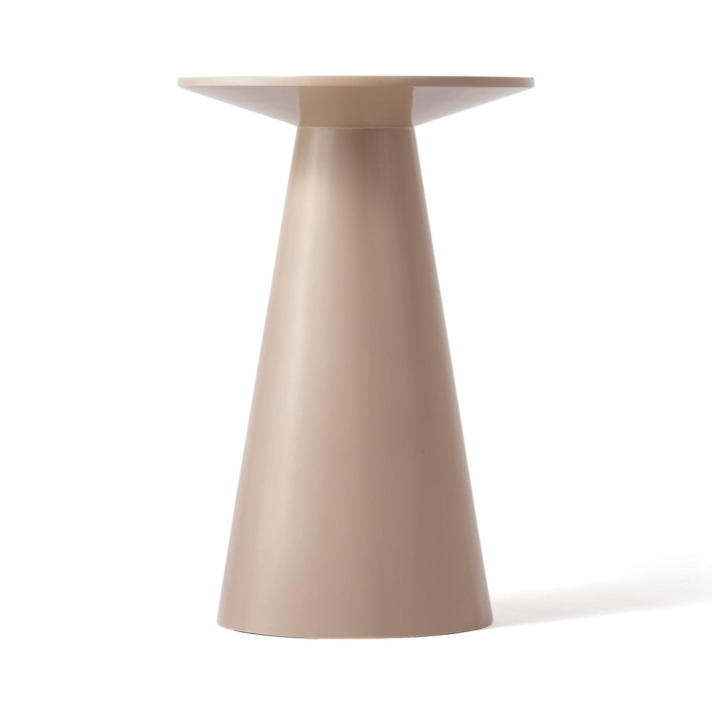 Table d'appoint carrée superposée beige