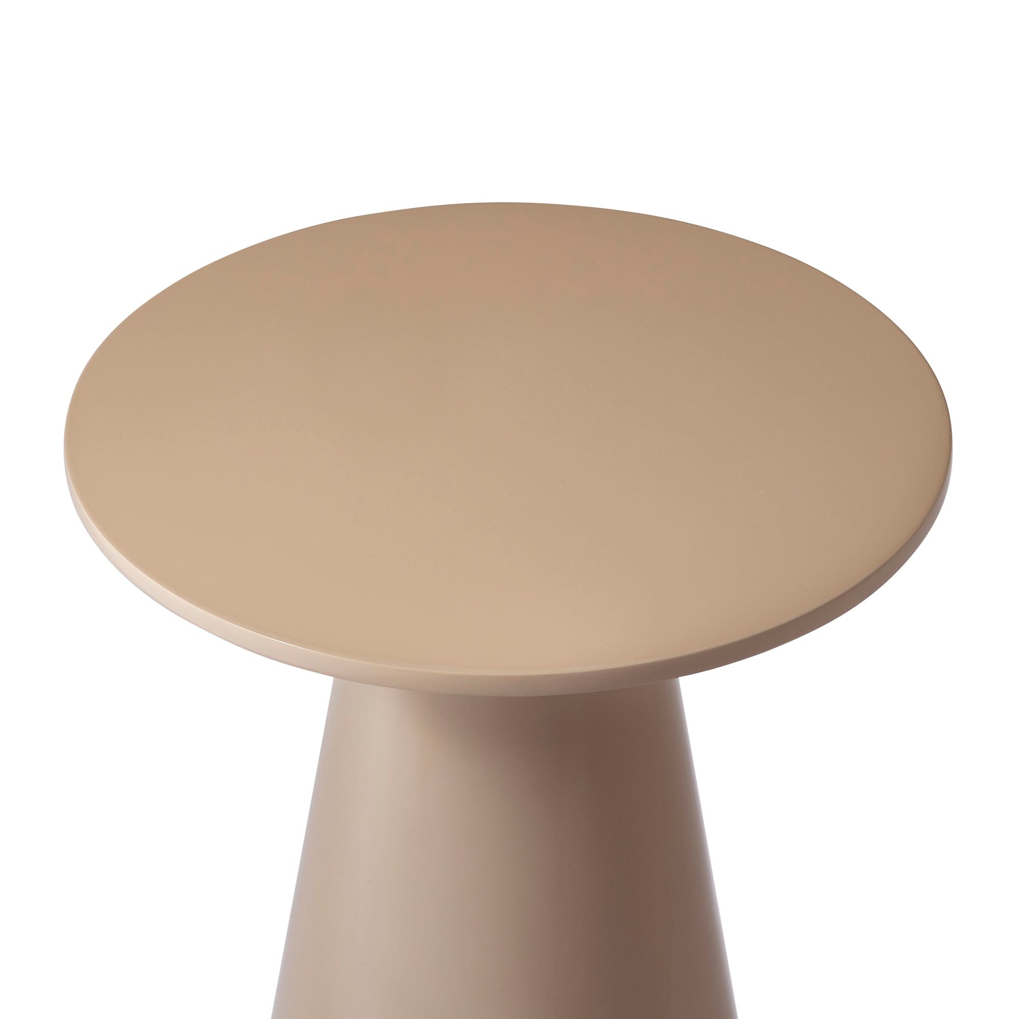 Table d'appoint carrée superposée beige