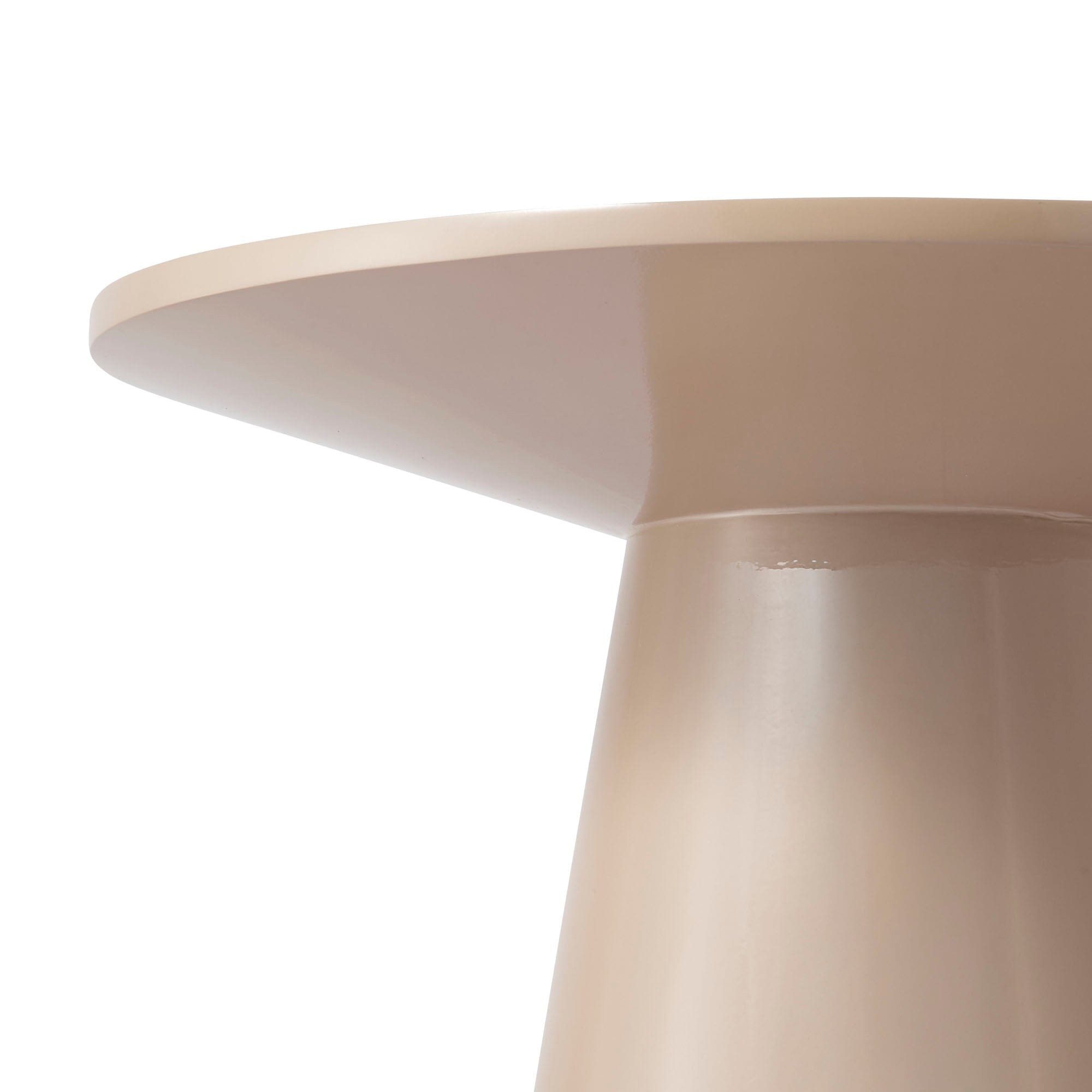Table d'appoint carrée superposée beige