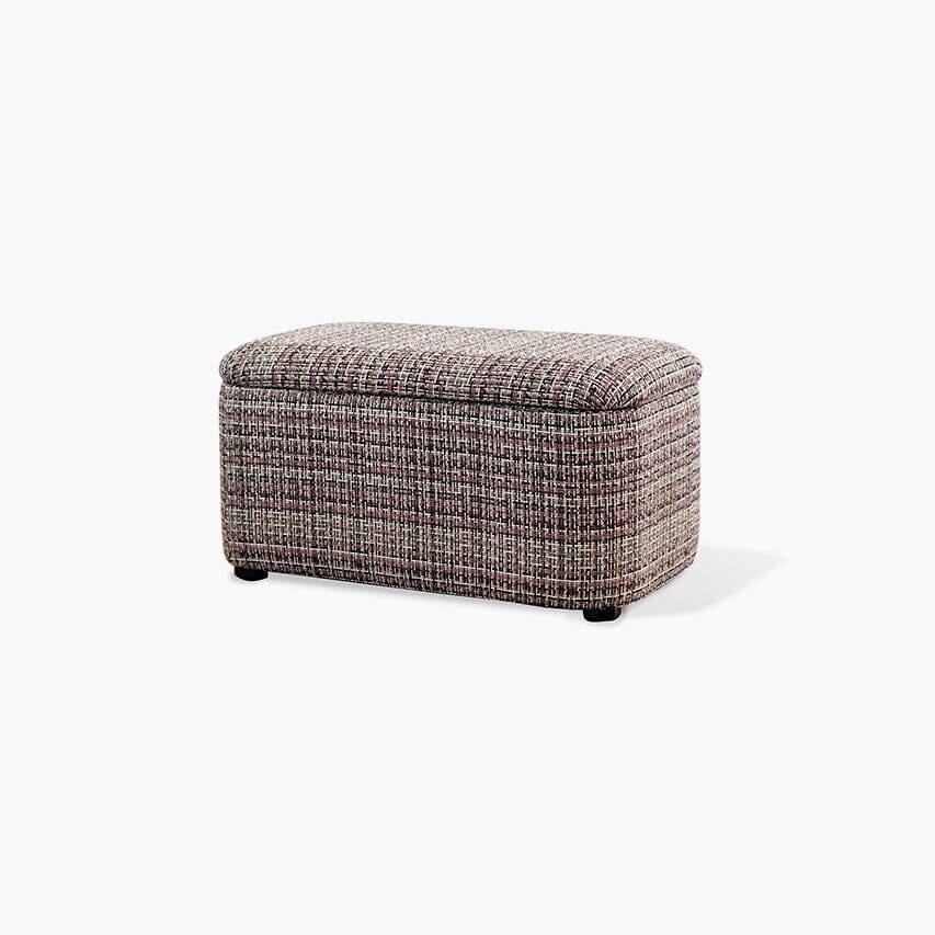 Tabouret coffre rembourré rose