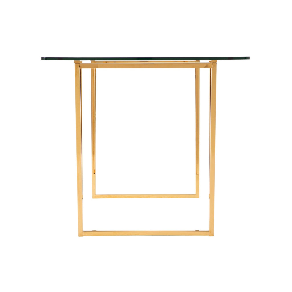 Table à manger en verre transparent