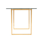 Table à manger en verre transparent