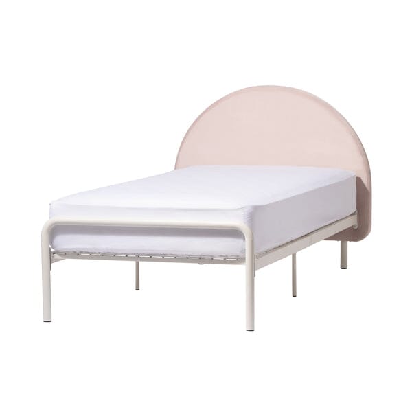 Tête de lit en arche rose Lit simple