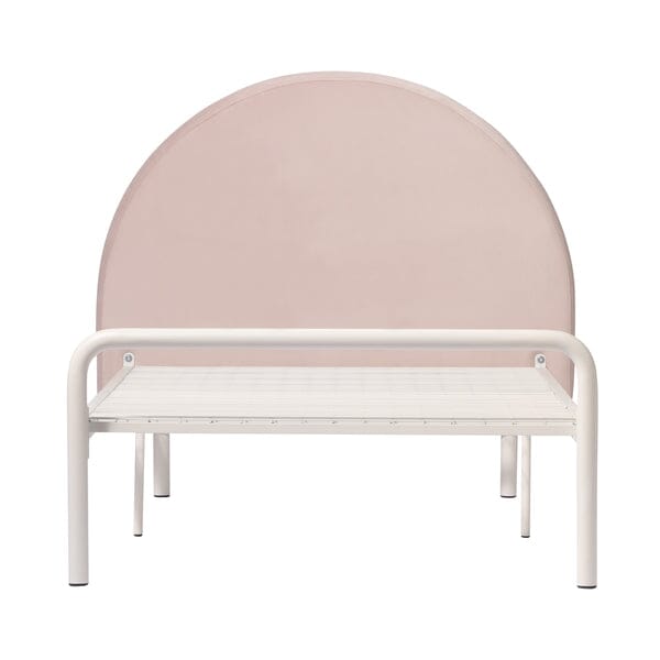 Tête de lit en arche rose Lit simple