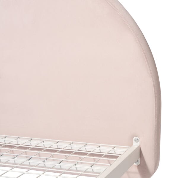 Tête de lit en arche rose Lit simple