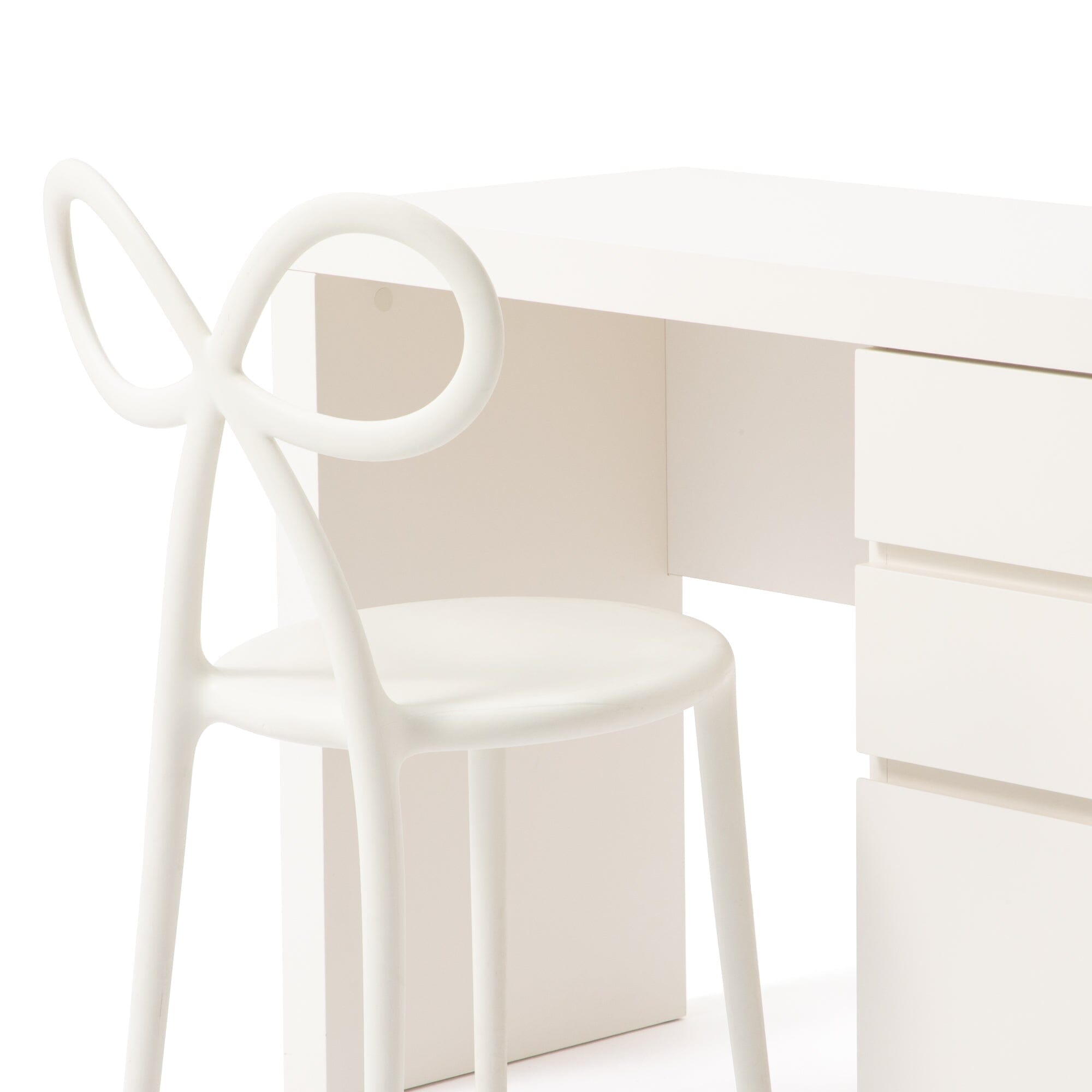 Coiffeuse blanche avec rangement