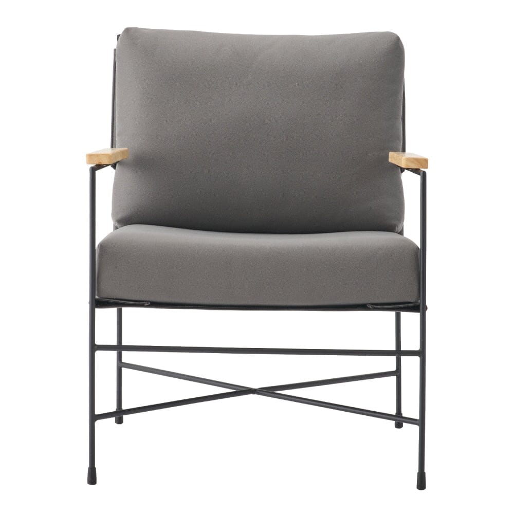 Fauteuil de salon rembourré gris