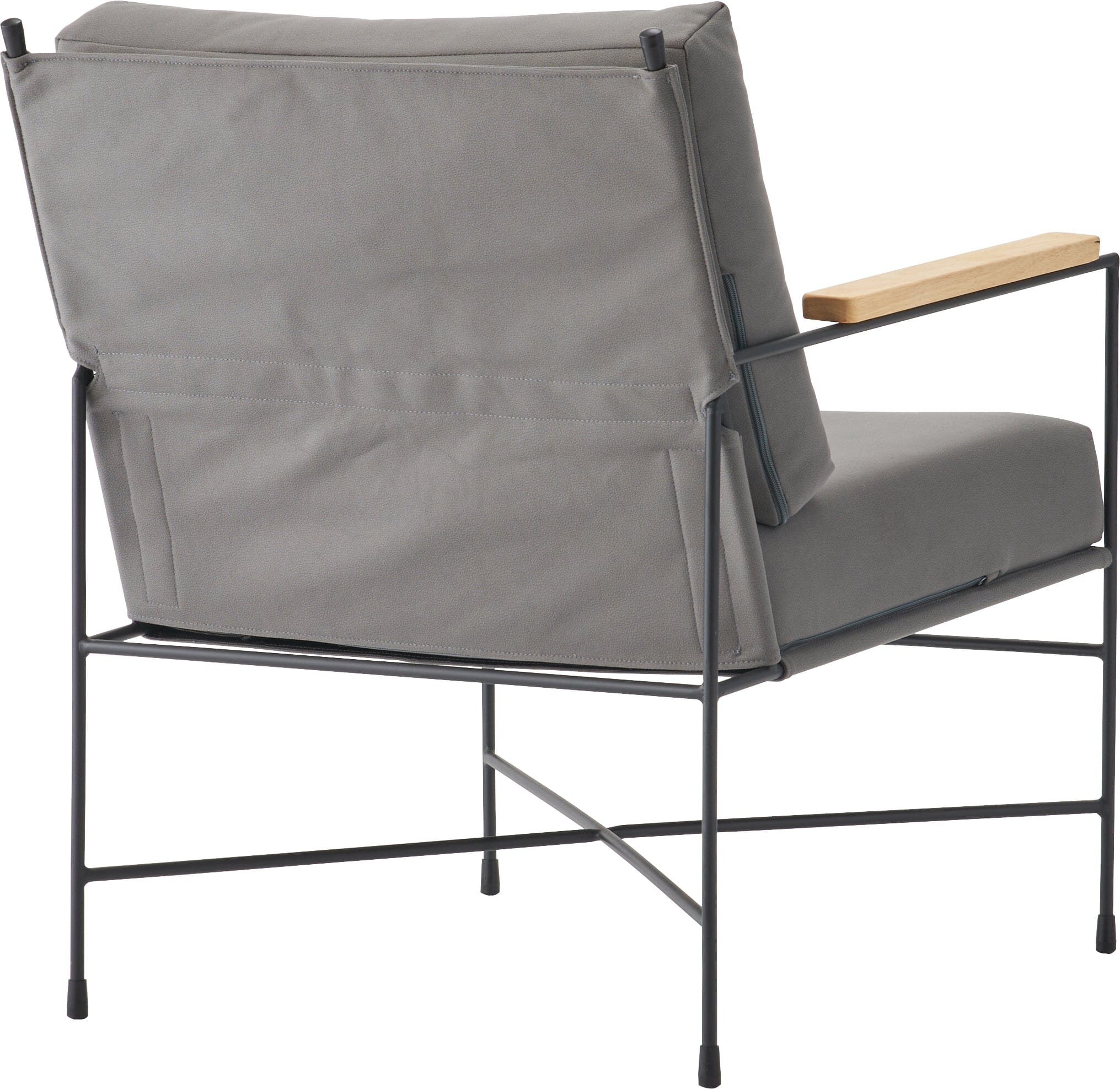 Fauteuil de salon rembourré gris