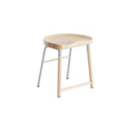 Tabouret bas rembourré gris