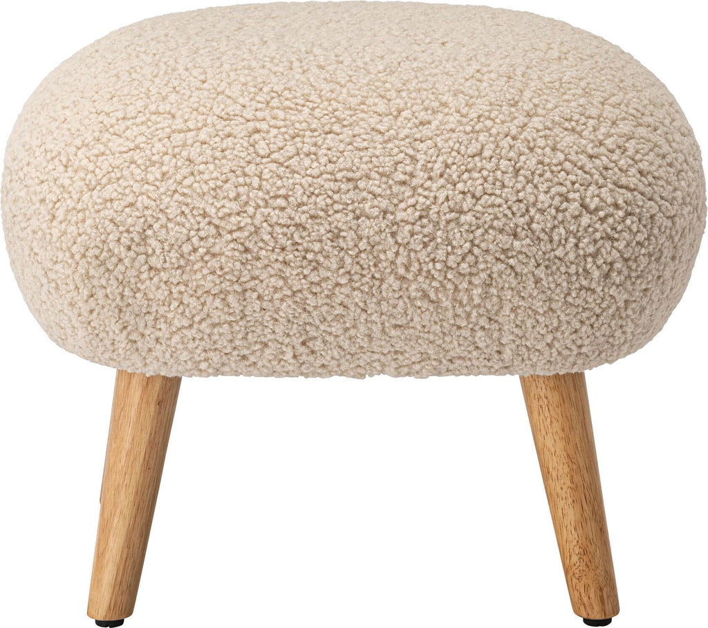 Tabouret moelleux beige clair