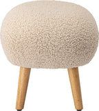 Tabouret moelleux beige clair