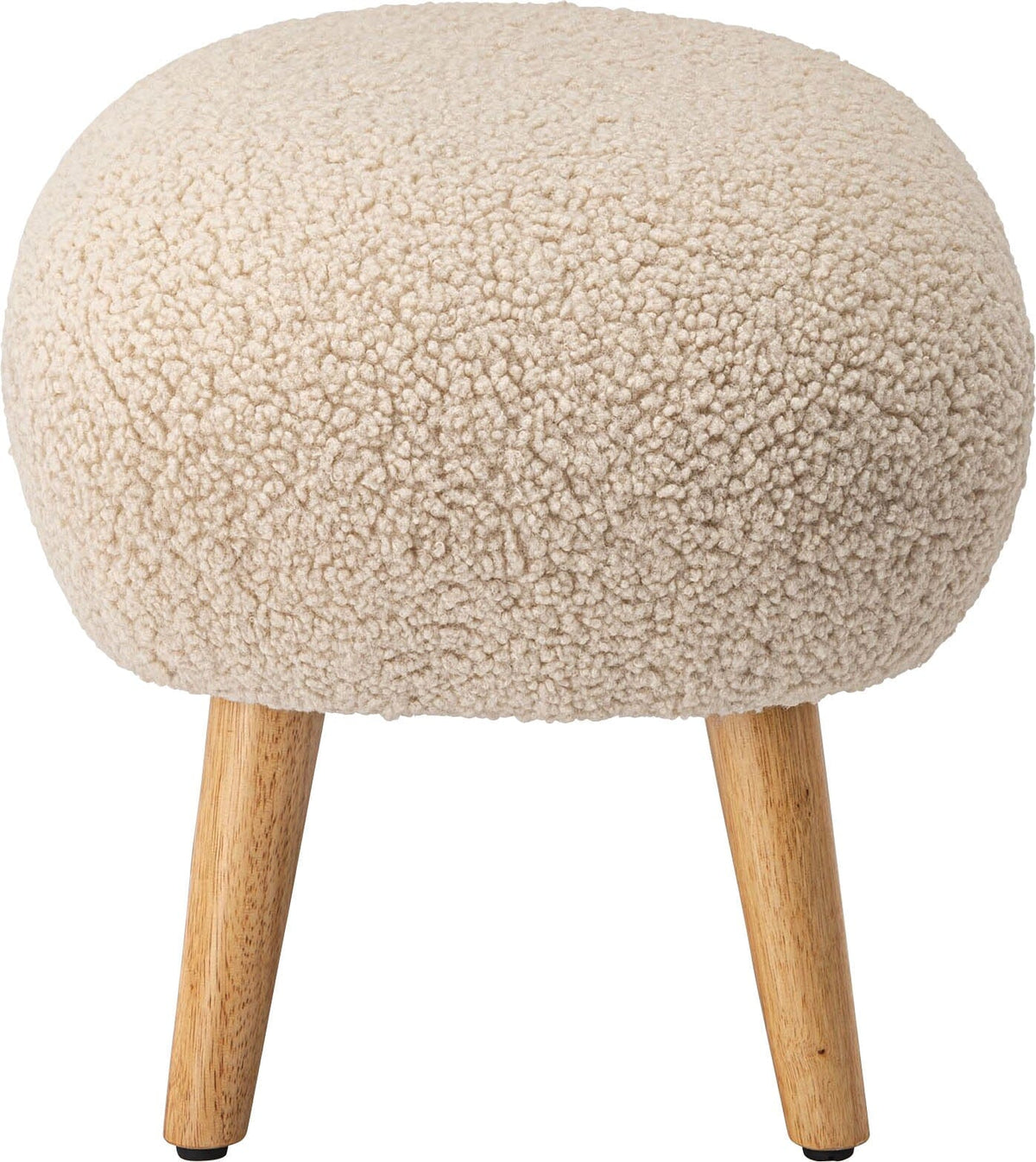 Tabouret moelleux beige clair