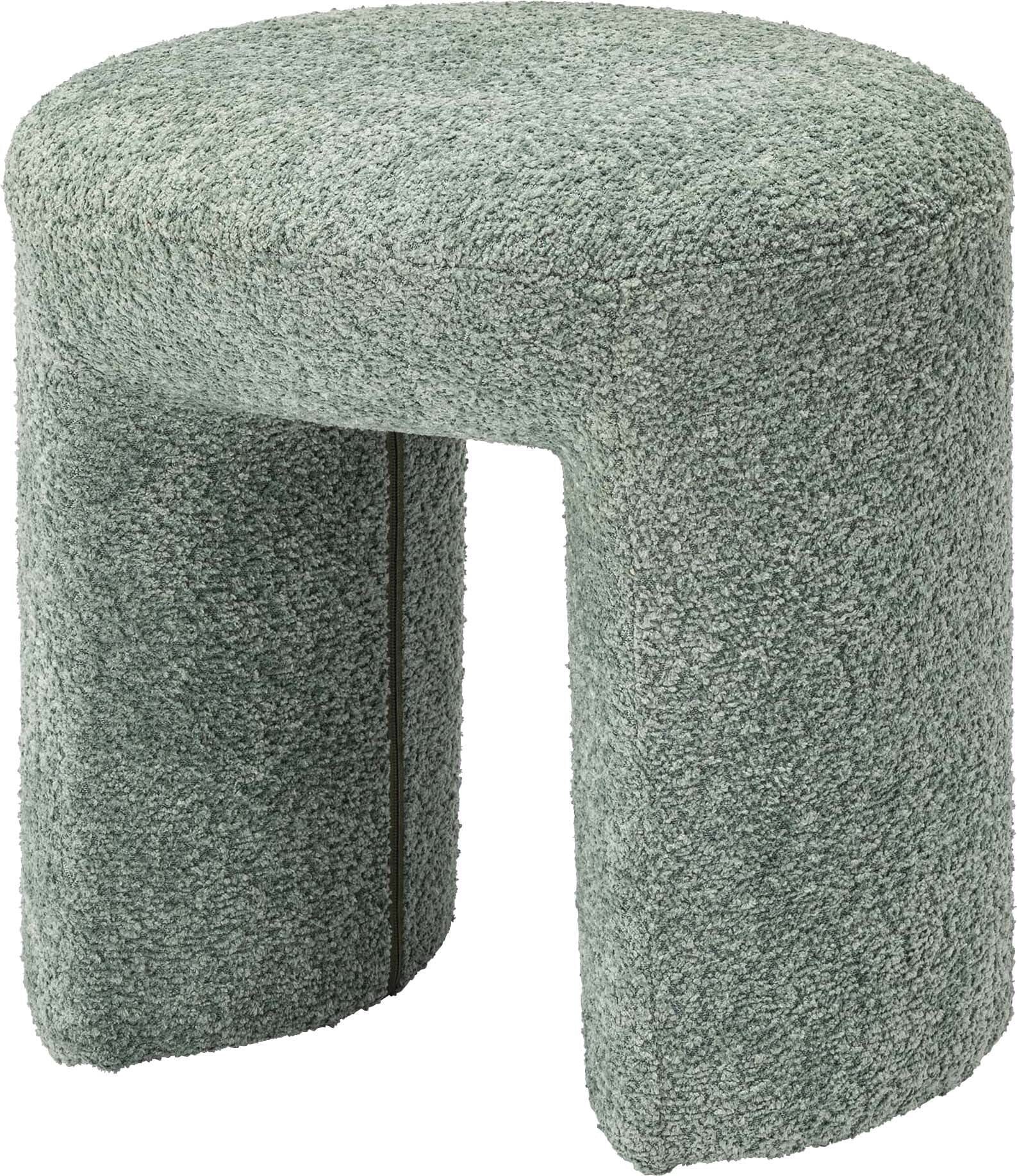 Tabouret rembourré vert