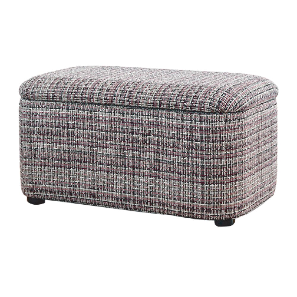 Tabouret coffre rembourré rose