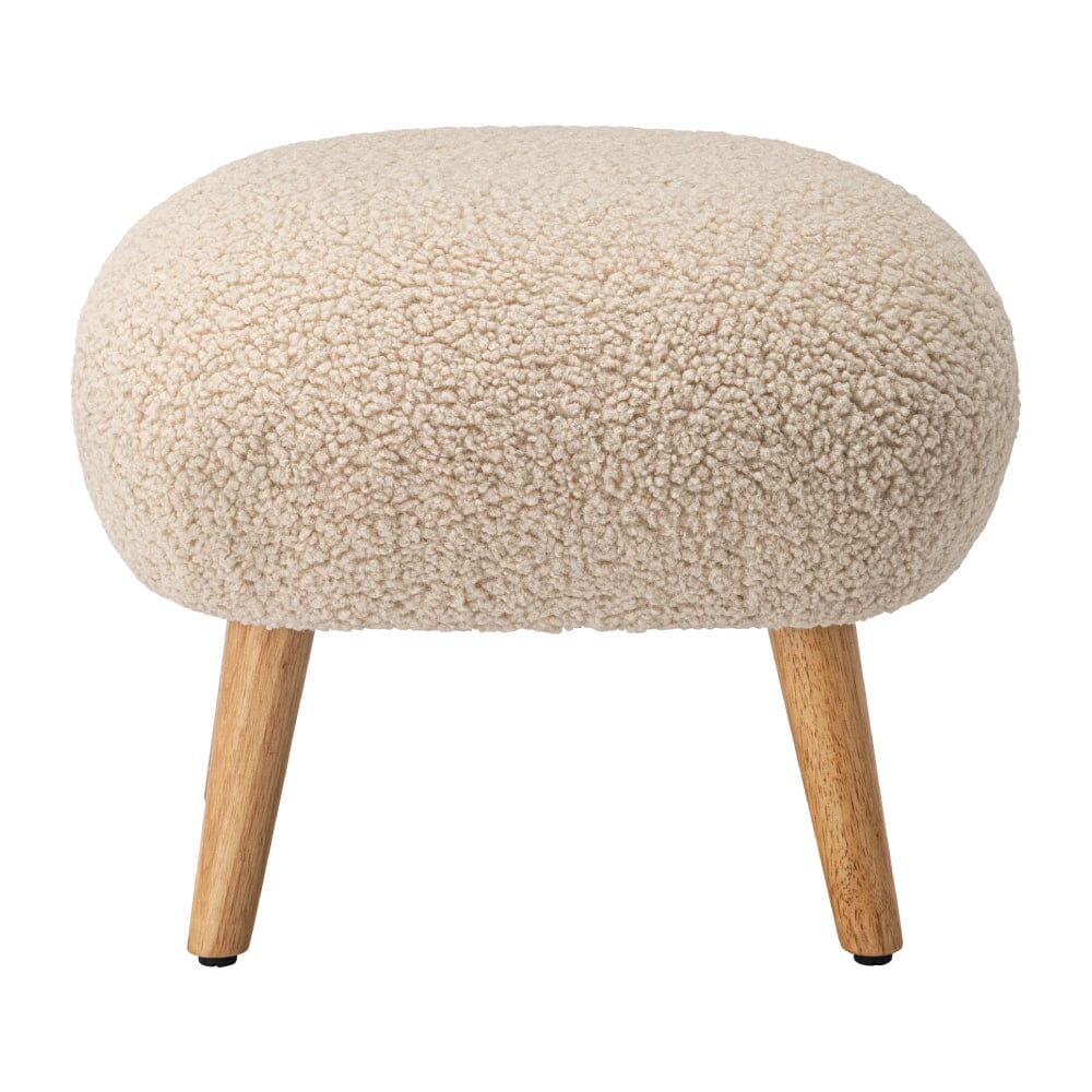 Tabouret moelleux beige clair