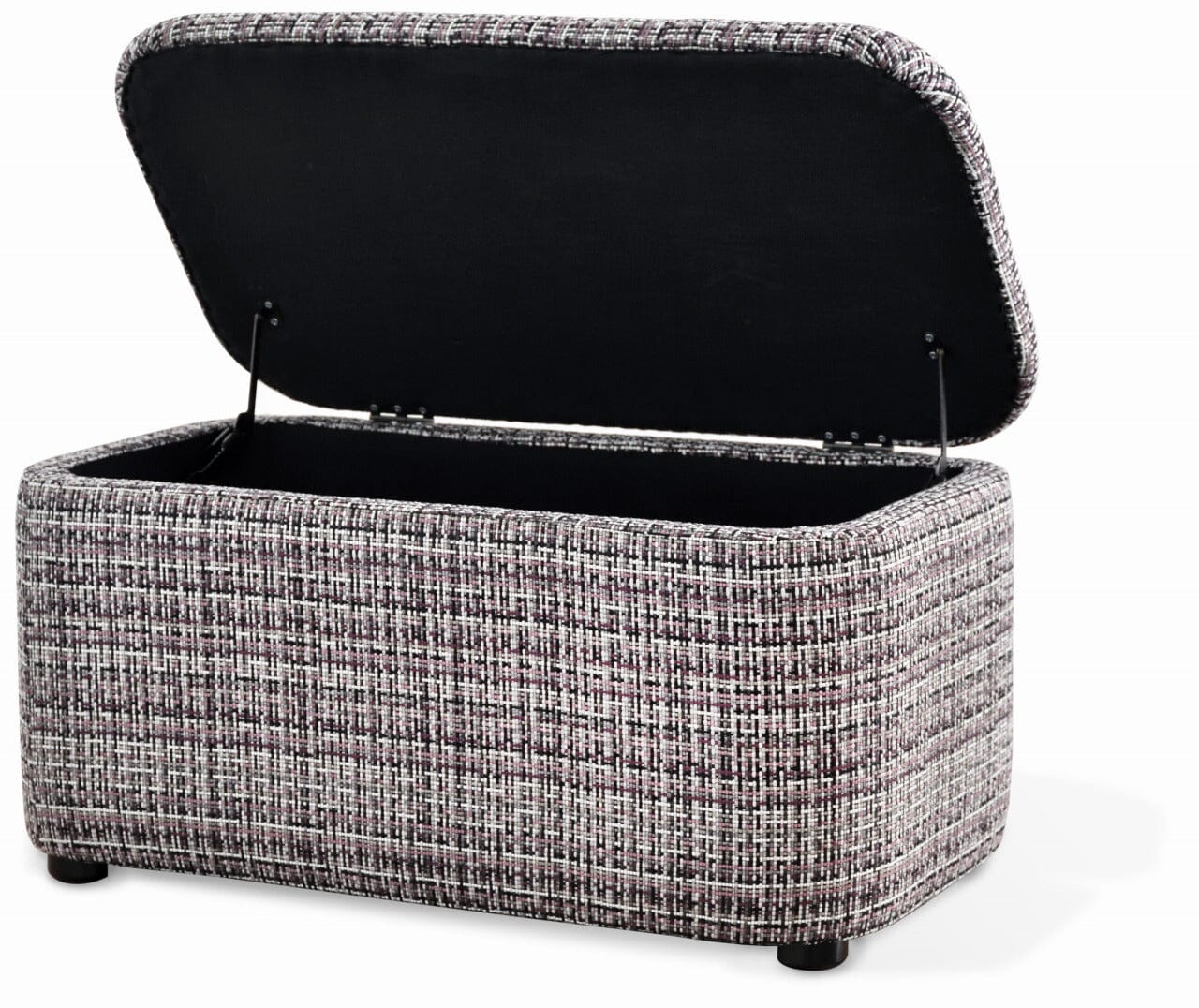 Tabouret coffre rembourré rose