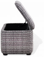 Tabouret coffre rembourré rose